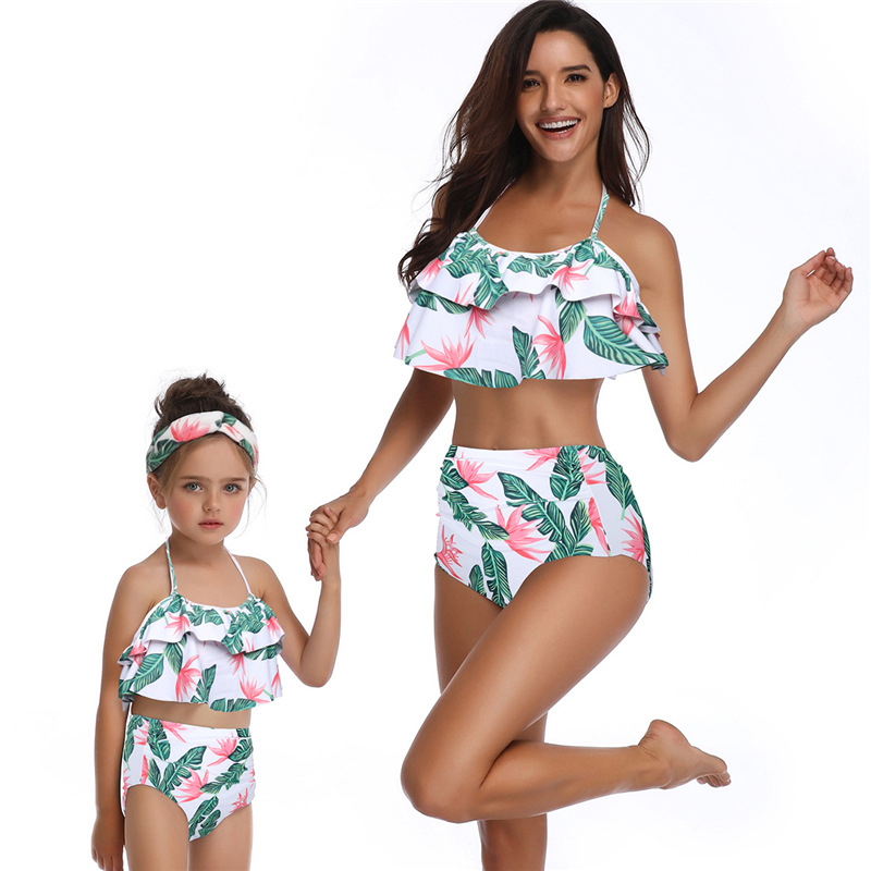 F4729-2 Mother and Daughter Swimsuit Mommy and Me Swimwear Bikini